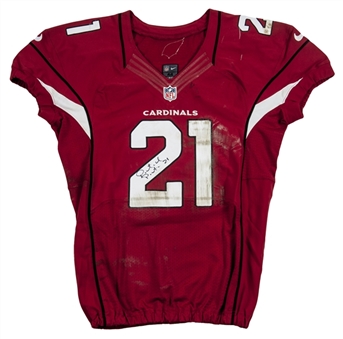2012 Patrick Peterson Game Used and Signed Arizona Cardinals Home Jersey (JSA)